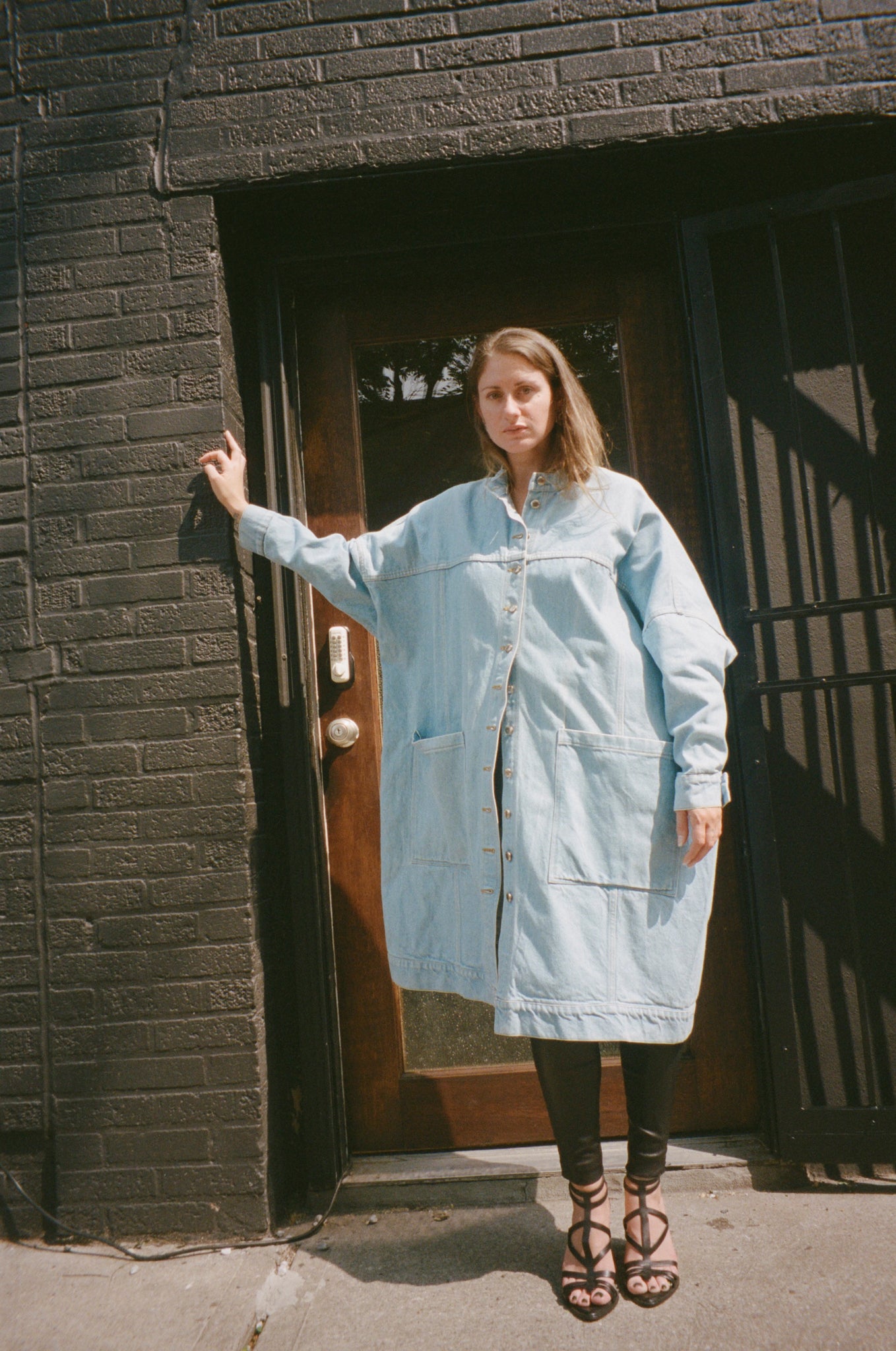 eckhaus latta big jean jacket