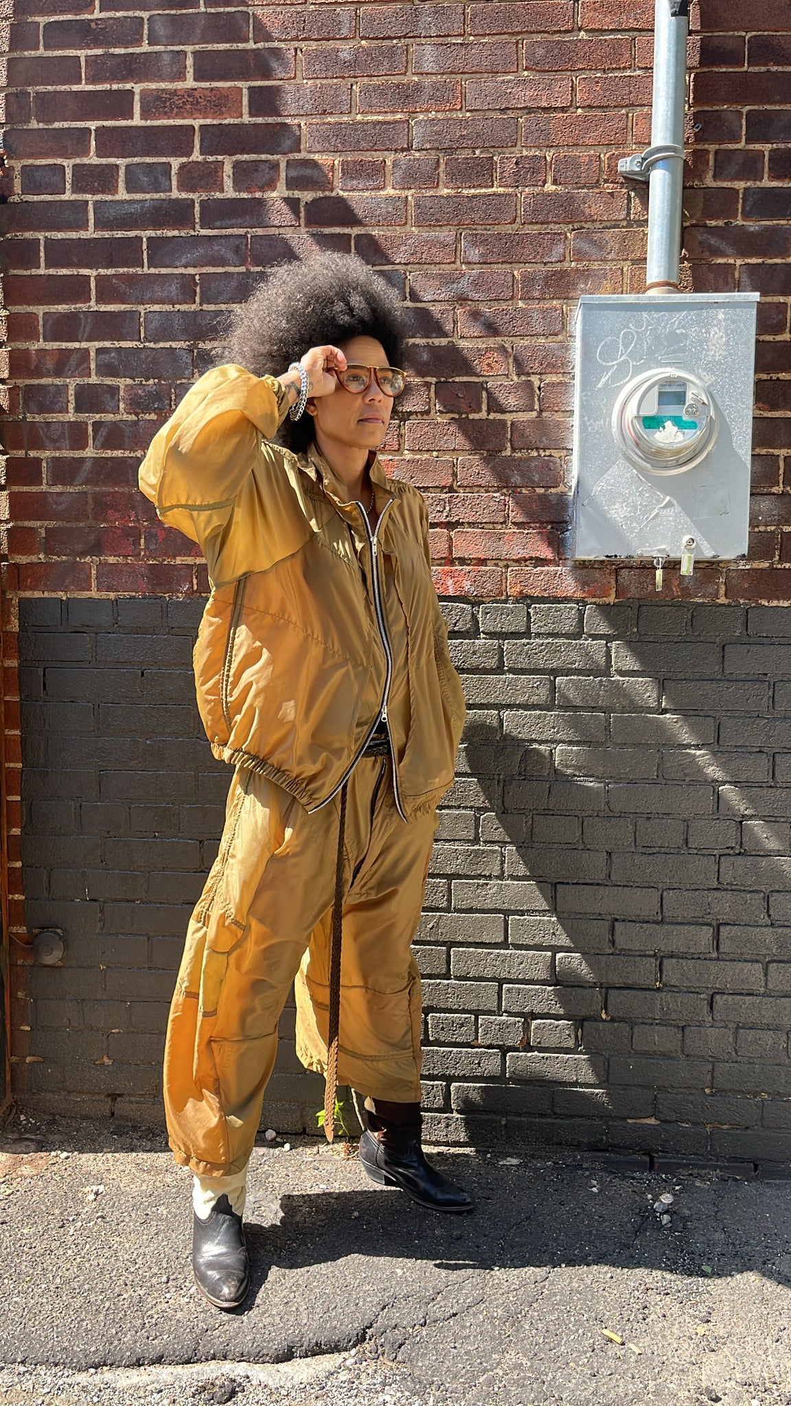 crescent bomber in gold parachute