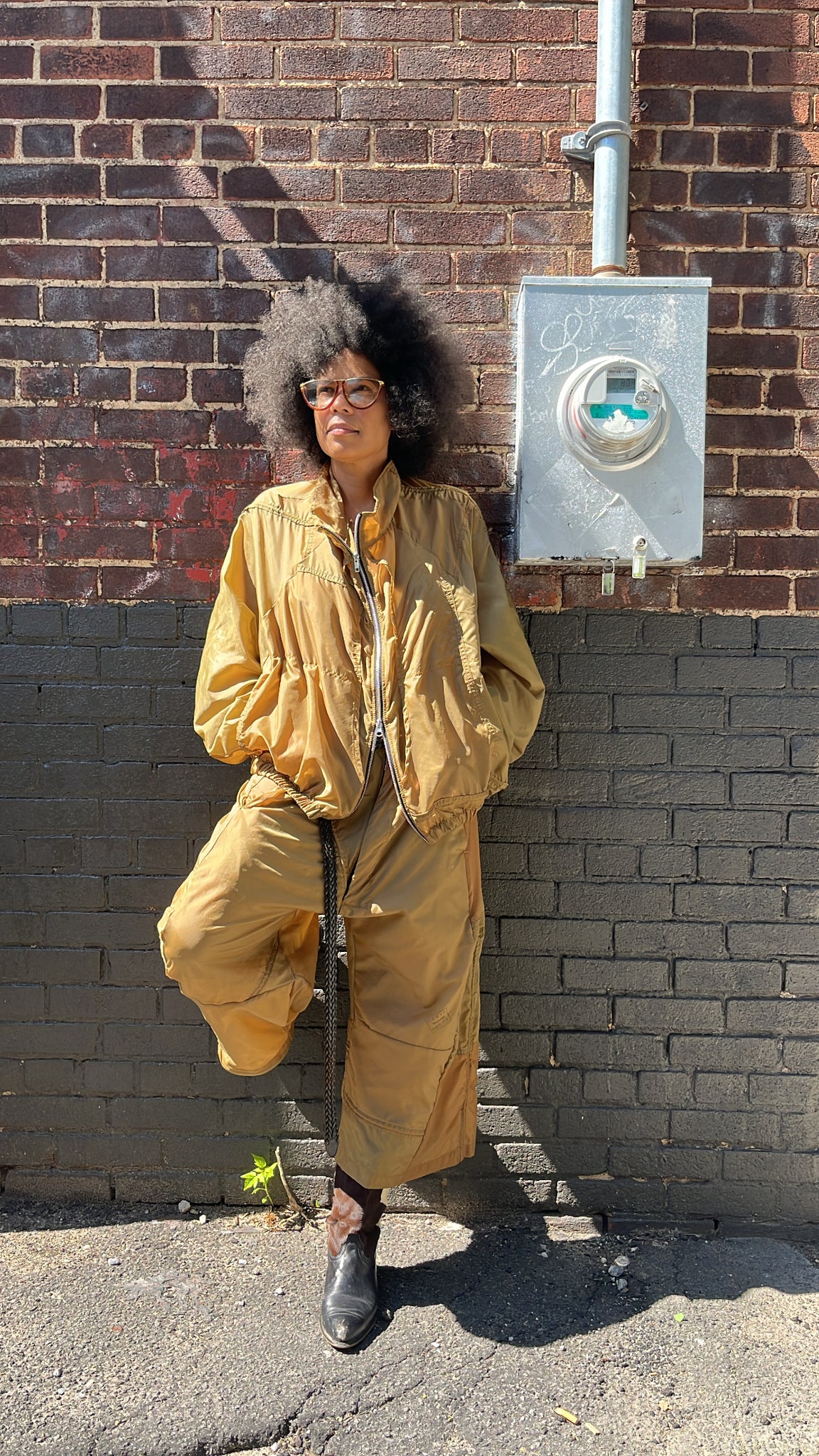 crescent bomber in gold parachute