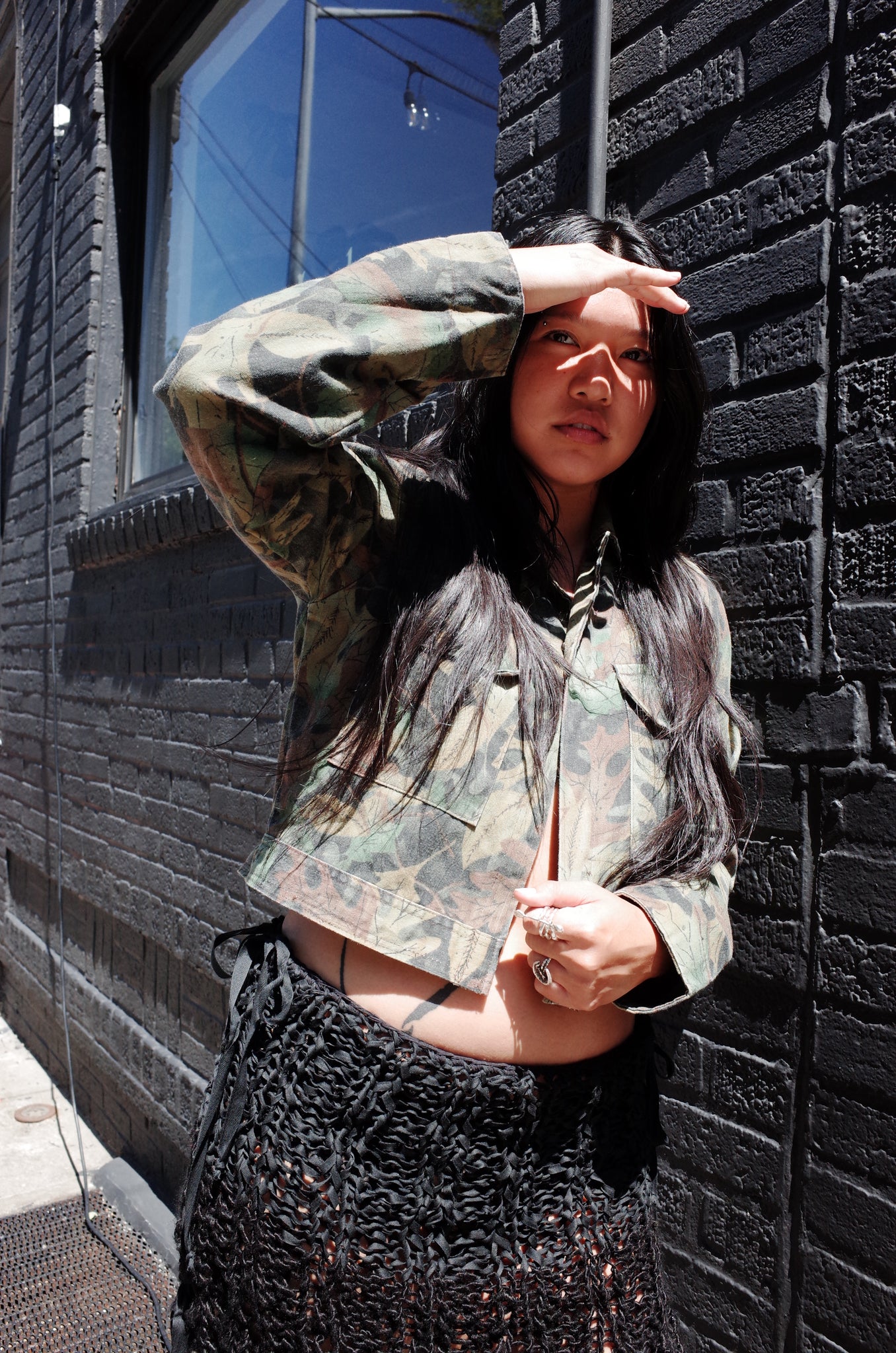 REWORK CROP CAMO JACKET LEAF