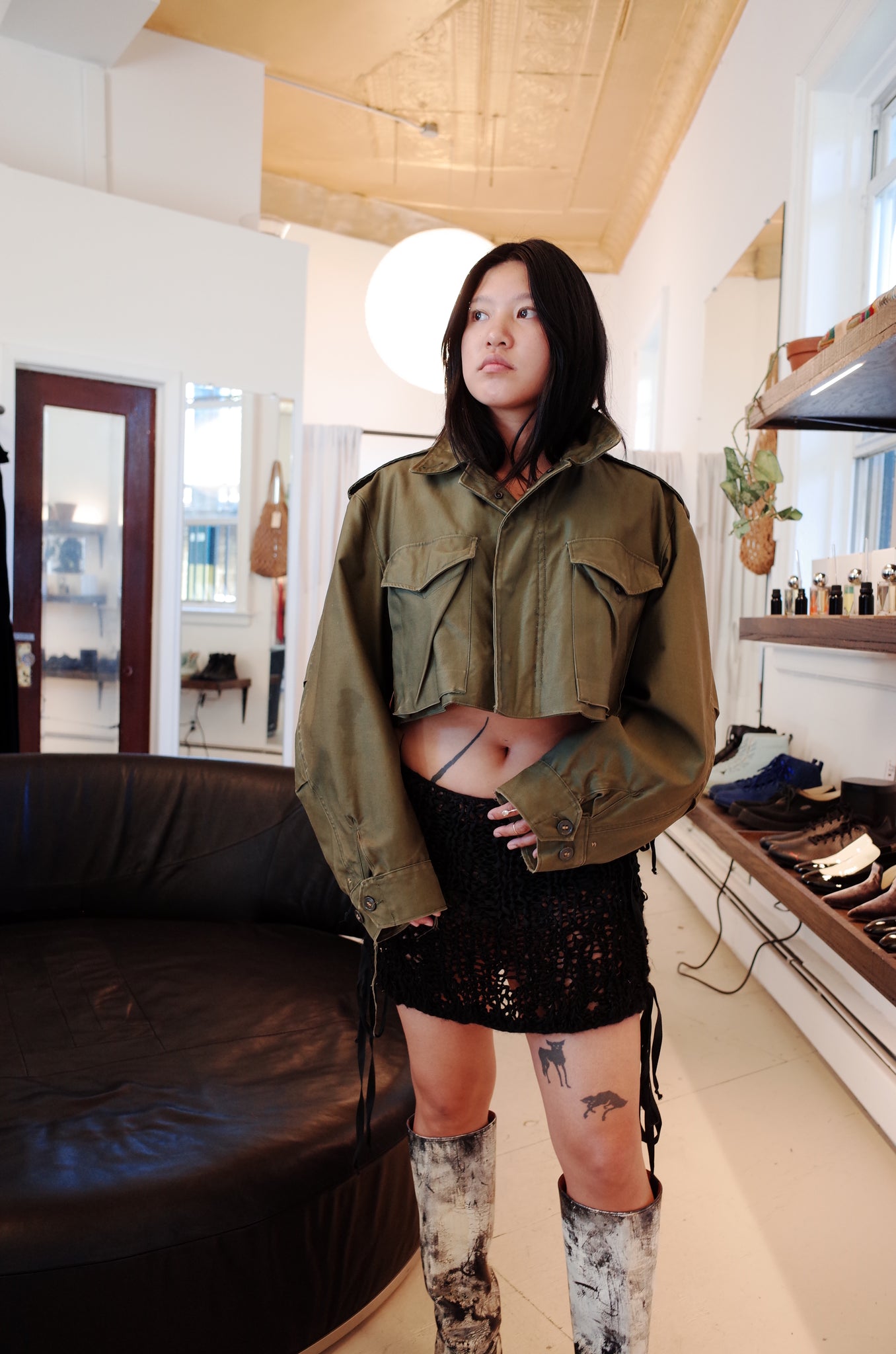 REWORK CROP FATIGUE JACKET