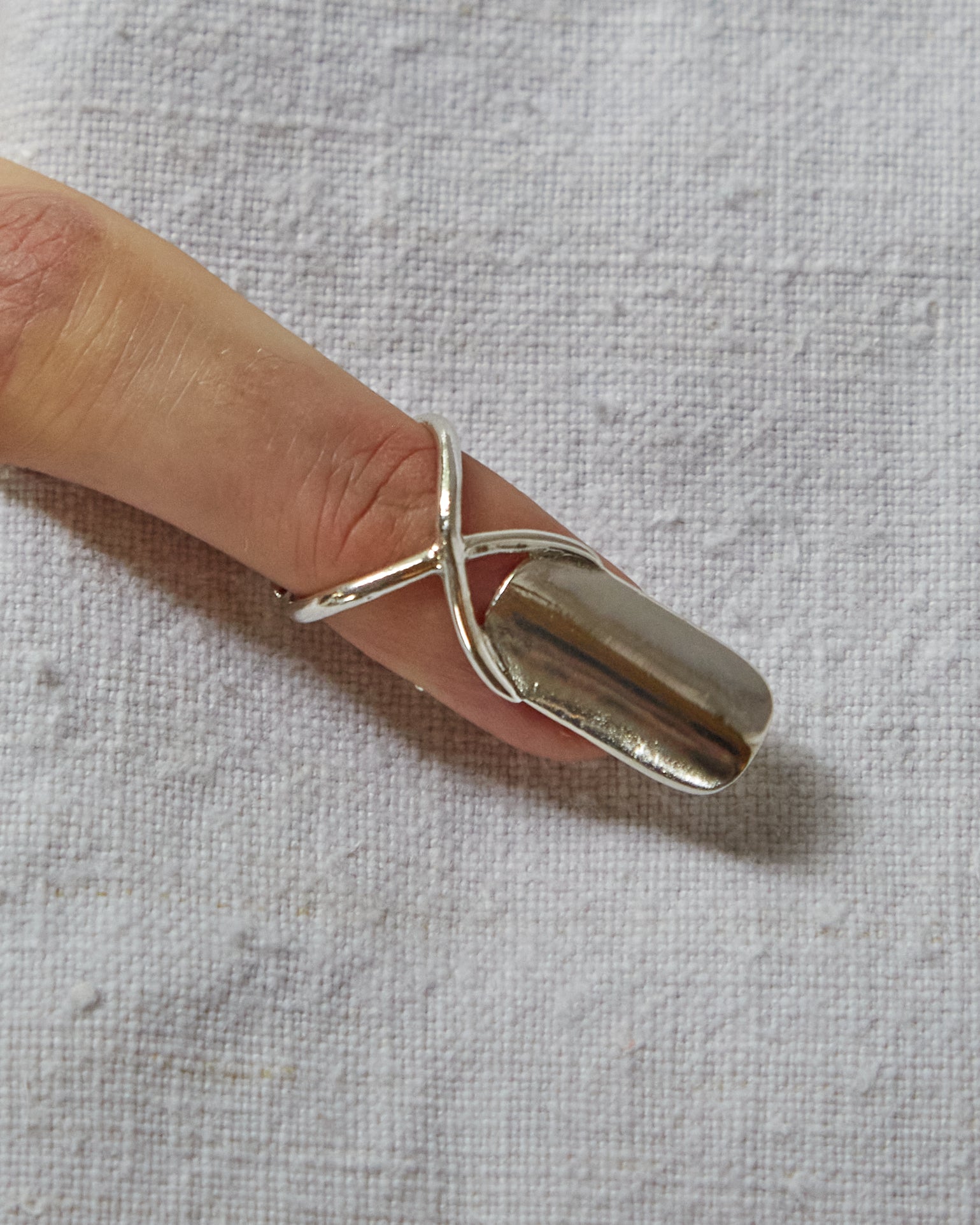 silver nail ring