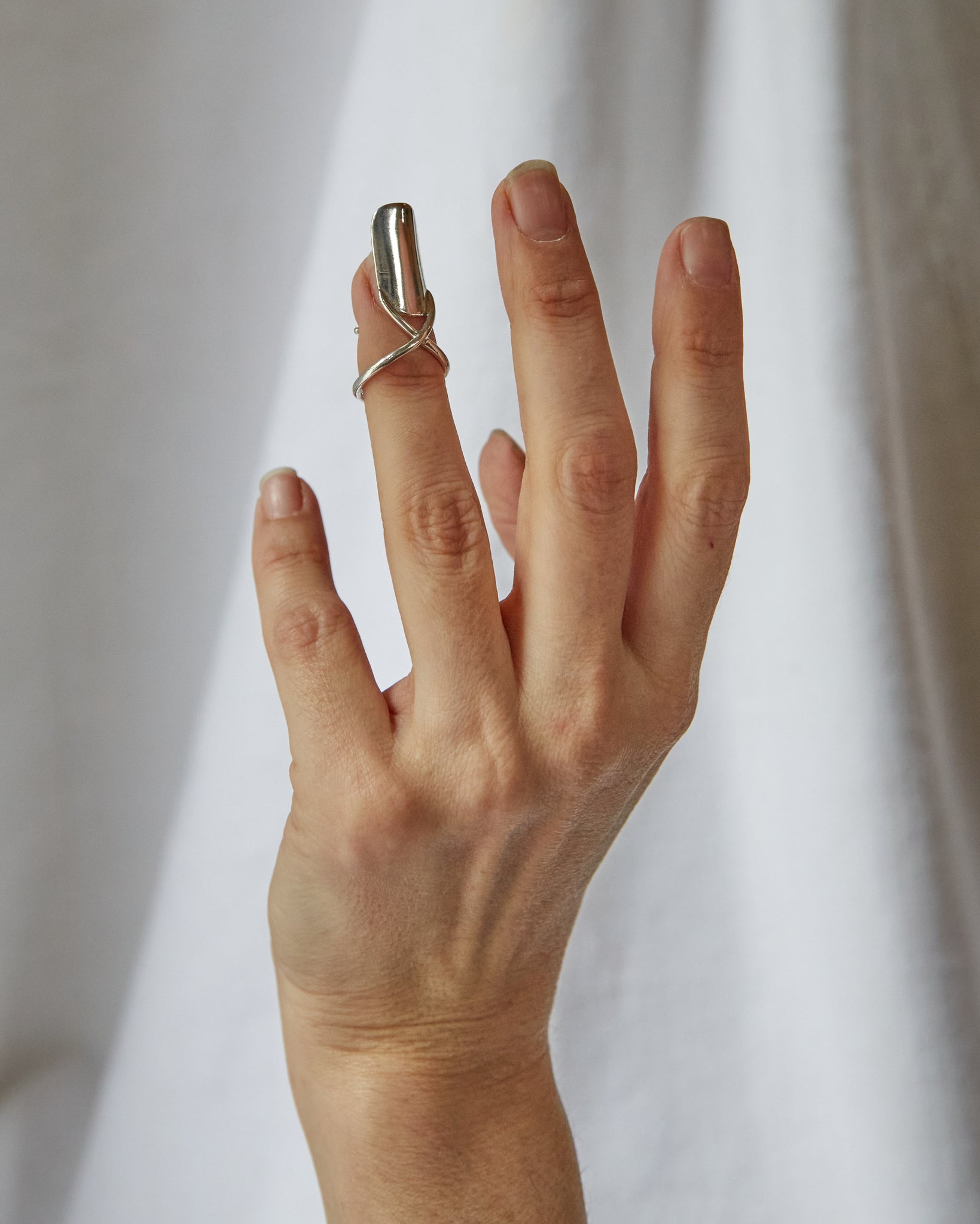 silver nail ring