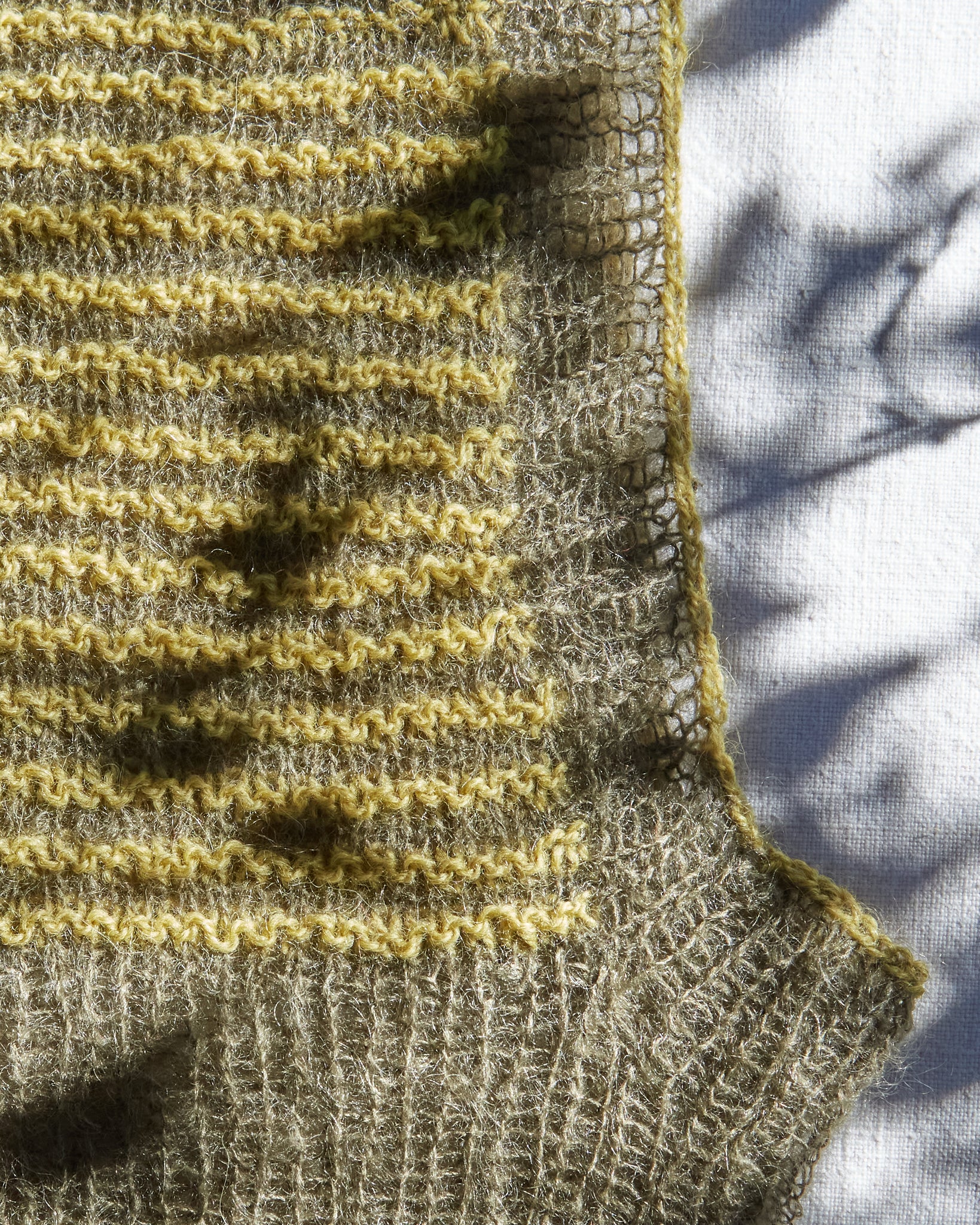 green and grey mohair balaclava