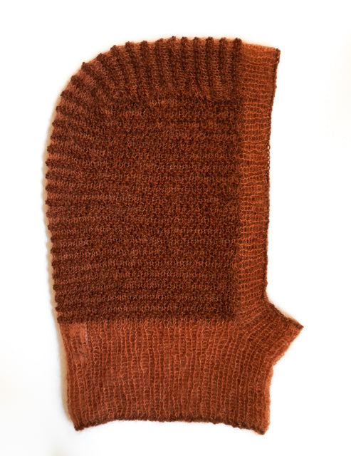 tonal rust mohair balaclava